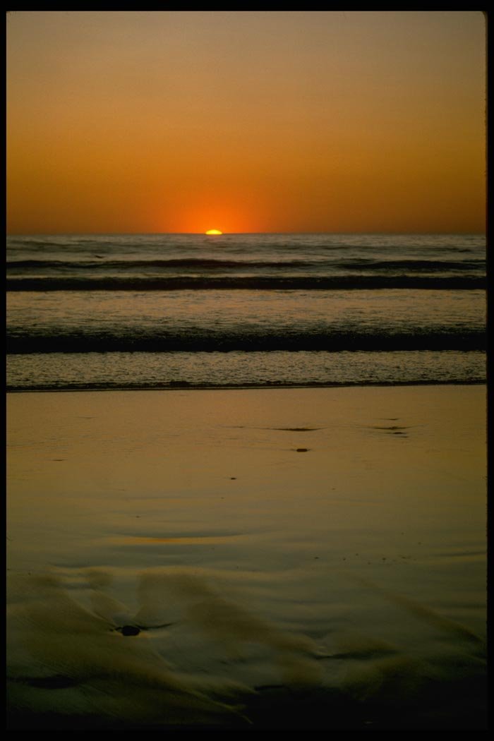 001026 Silver Sunset On Calm Surf A4 Photo Print