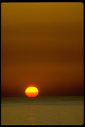 001028 Large Multicolored Sun Over Sea A4 Photo Print