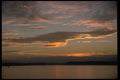 001032 Coral And Pink Clouds Over Bay A4 Photo Print