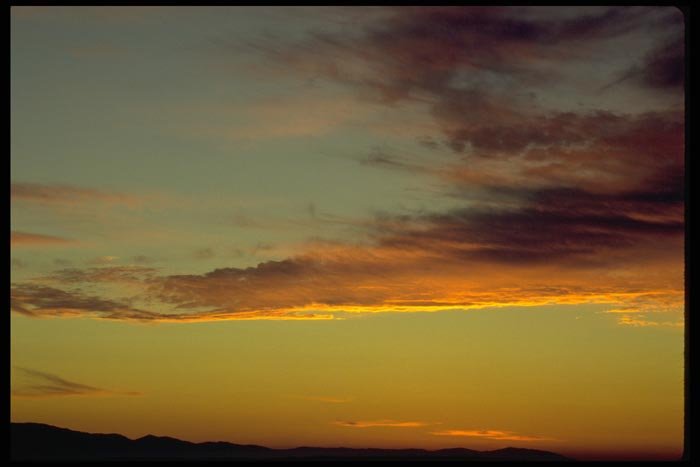 001033 Horizontal Orange Cloudbank A4 Photo Print