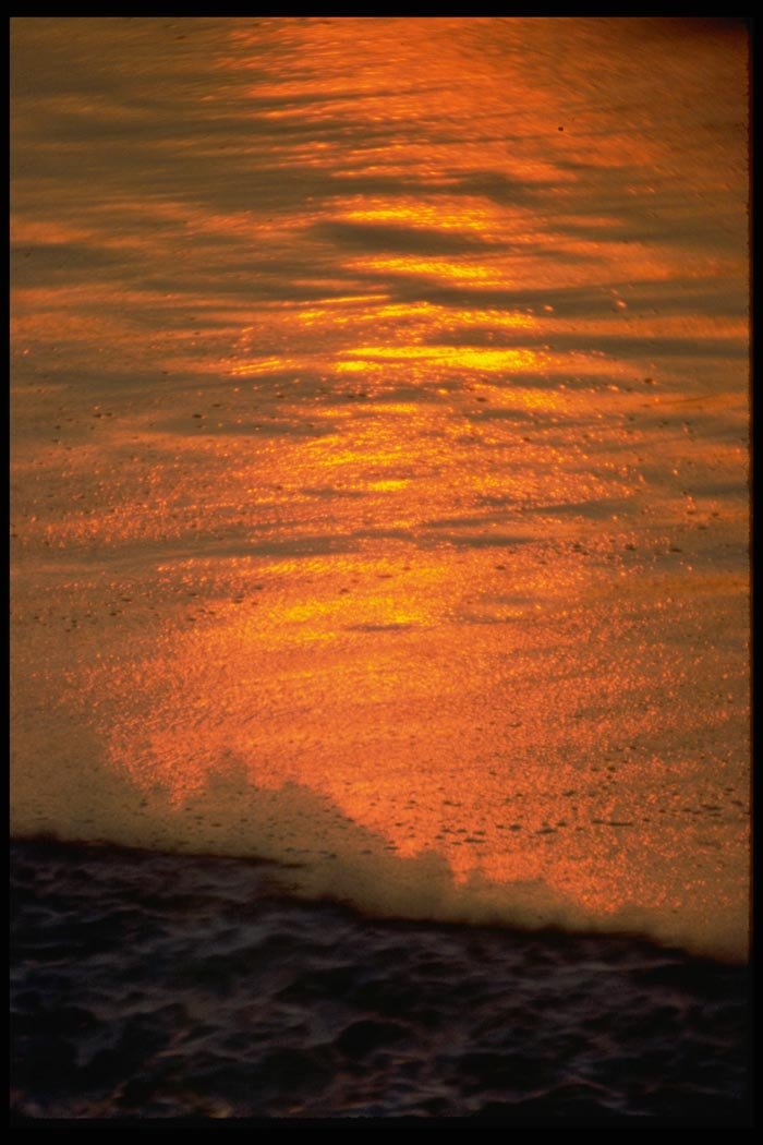 001052 Red Glow On Water A4 Photo Print