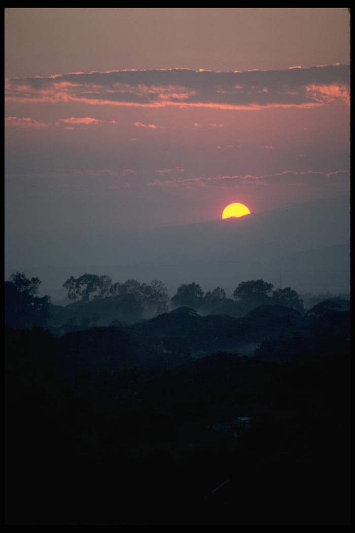 001059 Pink And Blue Sunrise A4 Photo Print