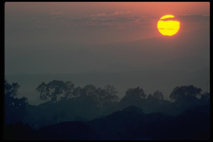 001060 Sloping Sunset In Thailand A4 Photo Print
