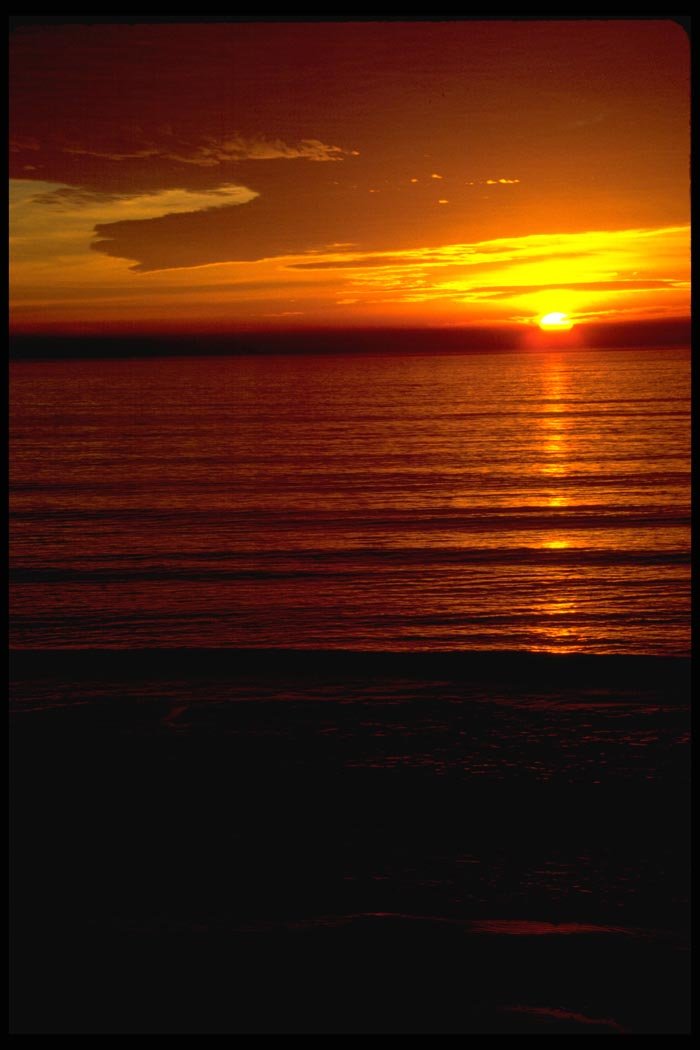001065 Sun Over Sea, Reflection On Clouds A4 Photo Print