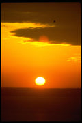 001076 Sun Low, Clouds Framing Above A4 Photo Print