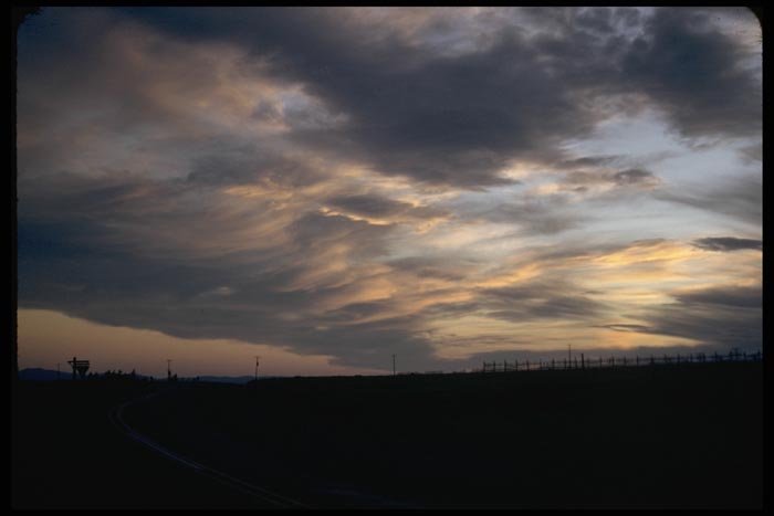 001082 Country Sunset, Windswept Clouds A4 Photo Print