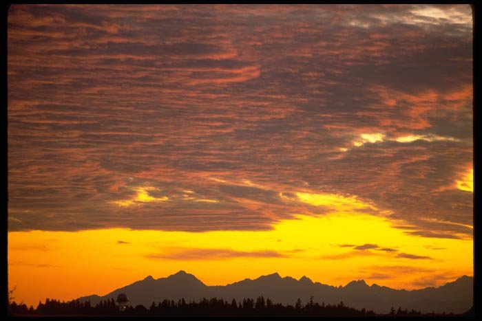 001086 Sunset Behind Storm Clouds A4 Photo Print