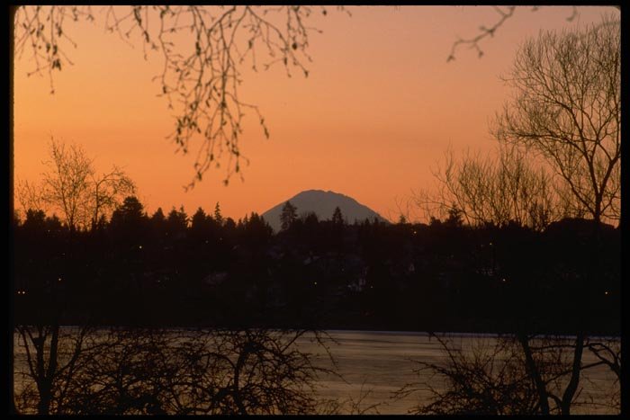 001087 Red Clouds At Dawn Over Mountains A4 Photo Print