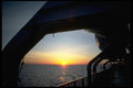 001091 Sunset Through Lifeboat Arches A4 Photo Print