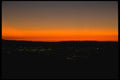 001095 Red Sky Over City At Night A4 Photo Print