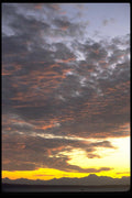 001096 Purple Red Clouds, Yellow Sky A4 Photo Print