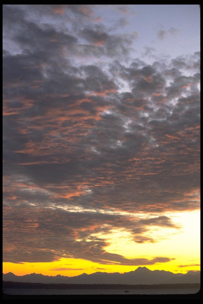 001096 Purple Red Clouds, Yellow Sky A4 Photo Print