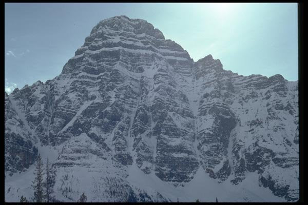 002005 Peak Striped Horizontally By Snow A4 Photo Print