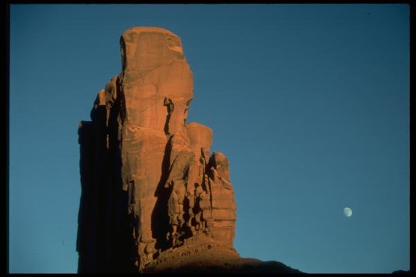 002017 Camel Butte With Moon A4 Photo Print