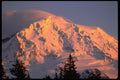 002019 Golden Sunset On Cloud Topped Mountain A4 Photo Print