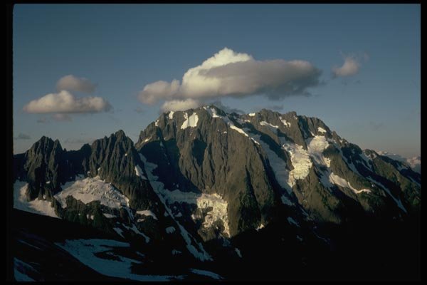002035 Cloud Sitting On Mountaintop A4 Photo Print