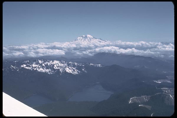 002054 Looking Down On Lakes And Mountains A4 Photo Print