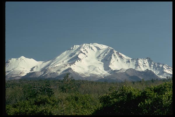 002055 Snowcapped Mountain From Base A4 Photo Print