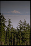 002058 Clouds Between Mountains And Trees A4 Photo Print