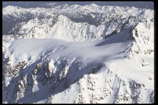 002071 Smooth Snow On Jagged Peak A4 Photo Print