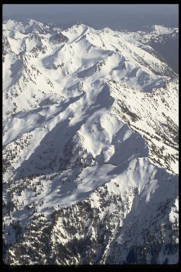 002073 Snow Textures On Mountain's Sides A4 Photo Print