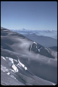 002074 Cracks In Heavy Snow On Mountainside A4 Photo Print