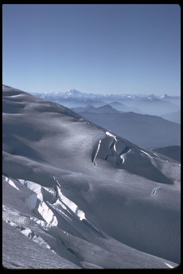 002074 Cracks In Heavy Snow On Mountainside A4 Photo Print