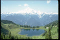 002086 Alpine Valley, Lake, Mountain A4 Photo Print