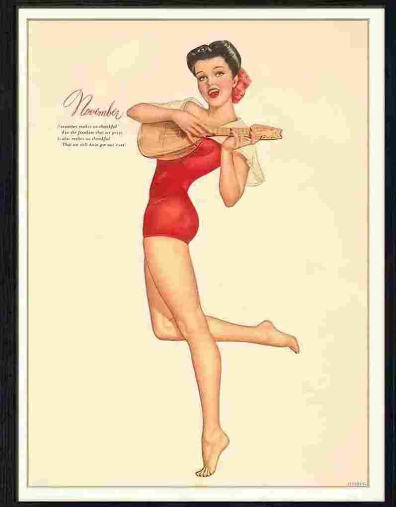 003 03 pin up girl Advert A4 Photo Print