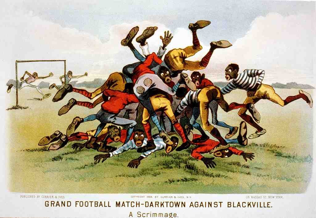 003 Darktown Football 1800s 1 Vintage A4 Photo Print