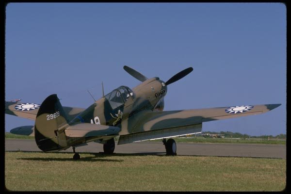 003009 P40 Curtis, Camouflage, Rear View A4 Photo Print