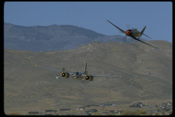 003059 Douglas A26 And Seafury, Flying A4 Photo Print