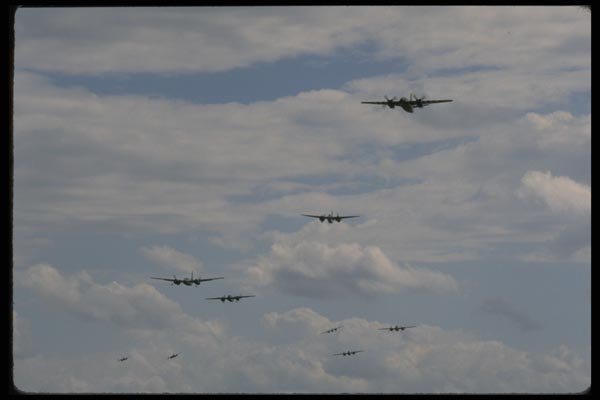 003067 Bomber Formation, Aerial View A4 Photo Print