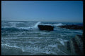 005008 Waves Breaking Over Flat Rocks A4 Photo Print