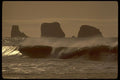 005017 Stack Rocks Over Breaking Surf A4 Photo Print
