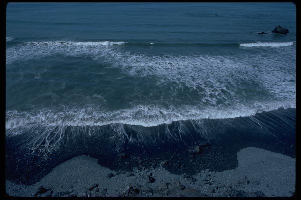 005020 Wave Receding On Beach A4 Photo Print