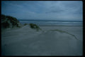 005028 Calm Shore Over Footprinted Dunes A4 Photo Print