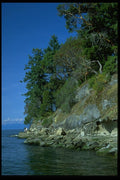 005047 People At Rocky Water's Edge A4 Photo Print