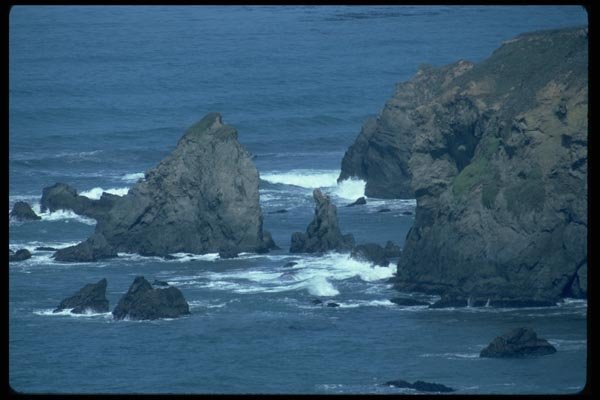 005057 Rocks And Seaside Cliffs A4 Photo Print
