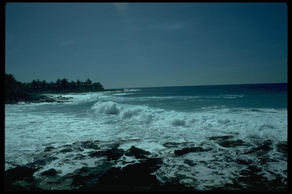 005070 Hawaiian Beach Silhouette A4 Photo Print