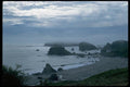 005073 Fog Shrouded Rocks At Beach A4 Photo Print