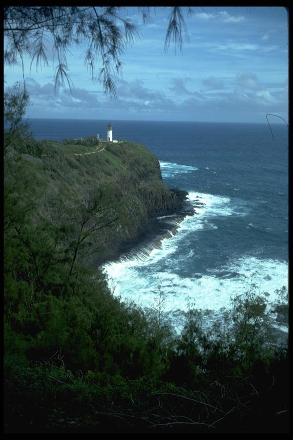 005079 Lighthouse On Point A4 Photo Print