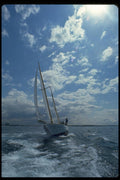 007028 Ketch Under Clouded Sky A4 Photo Print