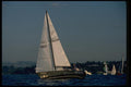 007040 Sloop Sailing Under Clear Sky A4 Photo Print