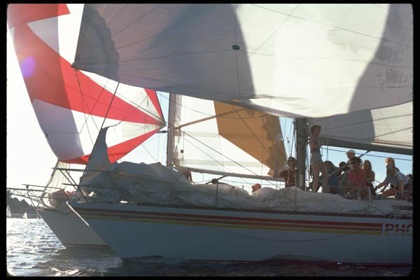 007046 Two Sloops Racing Side By Side A4 Photo Print
