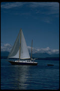 007054 Black And White Ketch A4 Photo Print