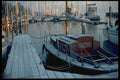007065 Wooden Sailboat Moored A4 Photo Print