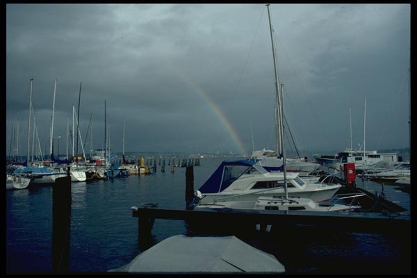 007066 Rainbow In Marina A4 Photo Print