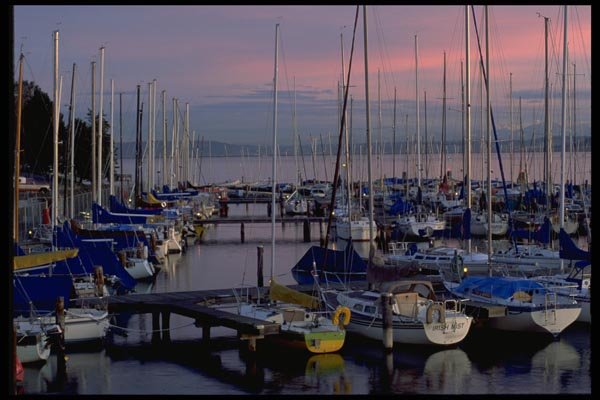 007070 Marina At Sunrise A4 Photo Print