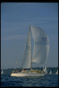 007079 Sloop With White Spinnaker A4 Photo Print